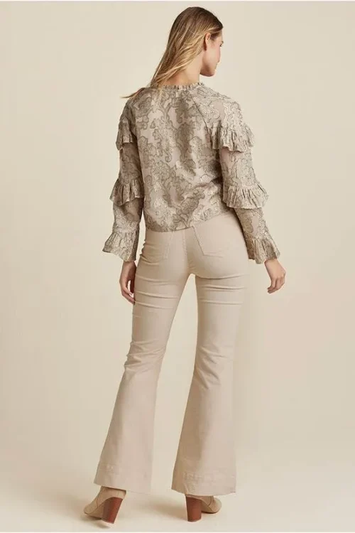 Shimmer Tiered Sleeve Top