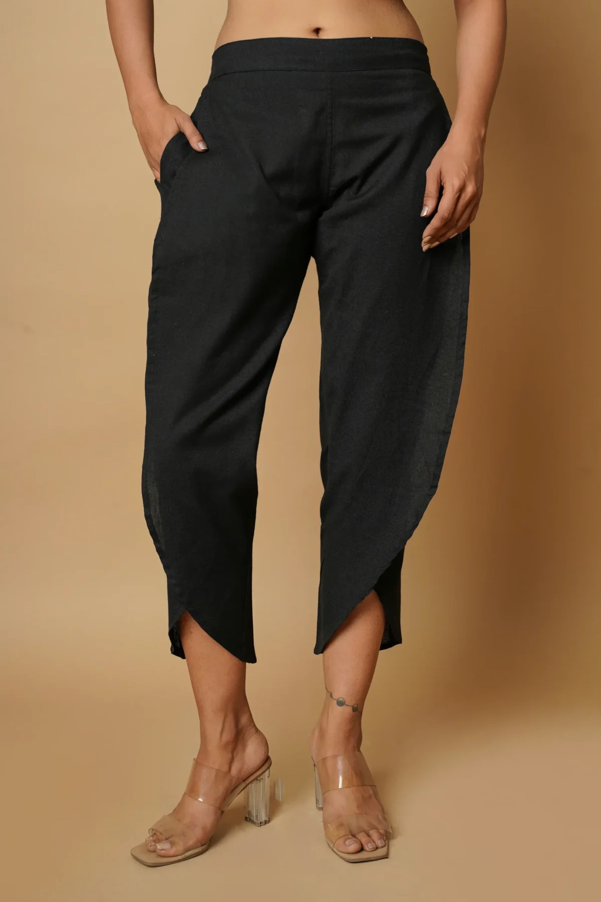 Navy Blue Cotton Women’s Tulip Trouser