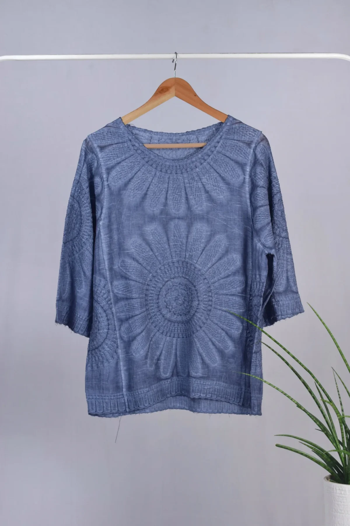 Dark Gray Imported Oversized Cotton Top